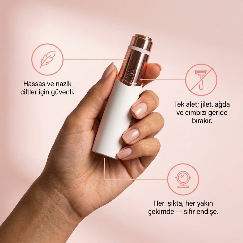 Voderas™ Hassas Yüz Tüy Giderici | 30 Saniyede Pürüzsüz Cilt