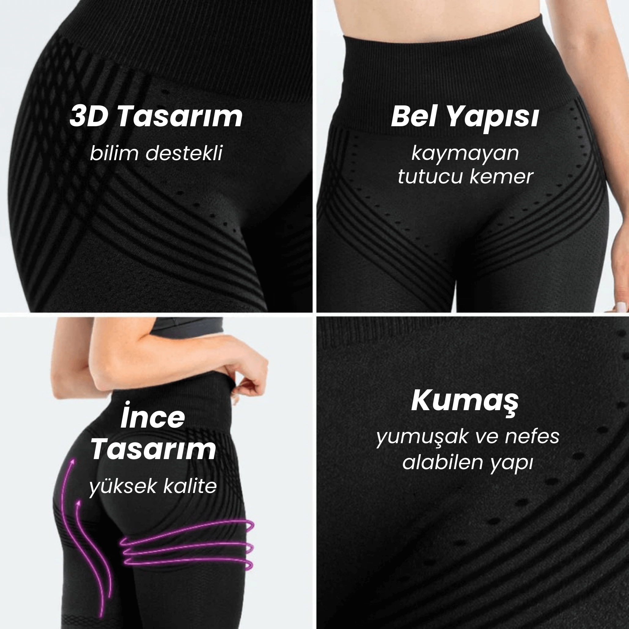 Voderas™ 3D Sıkılaştıran ve Şekillendiren Tayt